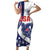 Custom United States Ice Hockey Short Sleeve Bodycon Dress USA Go Champions