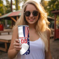 Custom United States Ice Hockey Skinny Tumbler USA Go Champions