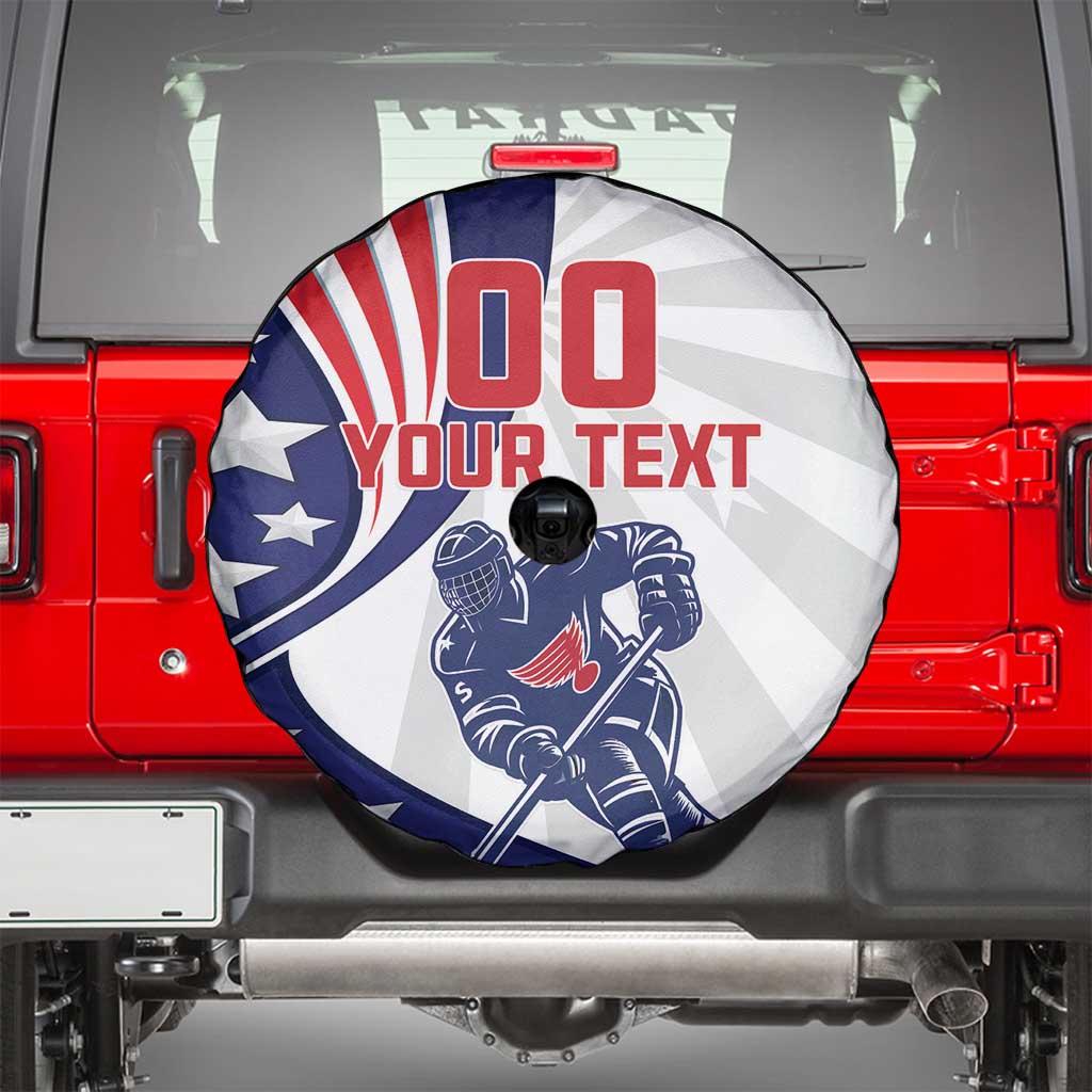 Custom United States Ice Hockey Spare Tire Cover USA Go Champions