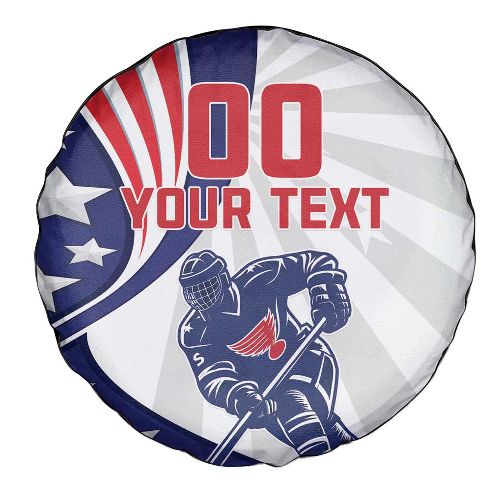 Custom United States Ice Hockey Spare Tire Cover USA Go Champions