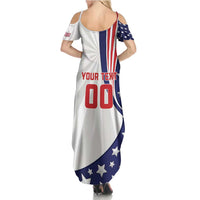 Custom United States Ice Hockey Summer Maxi Dress USA Go Champions