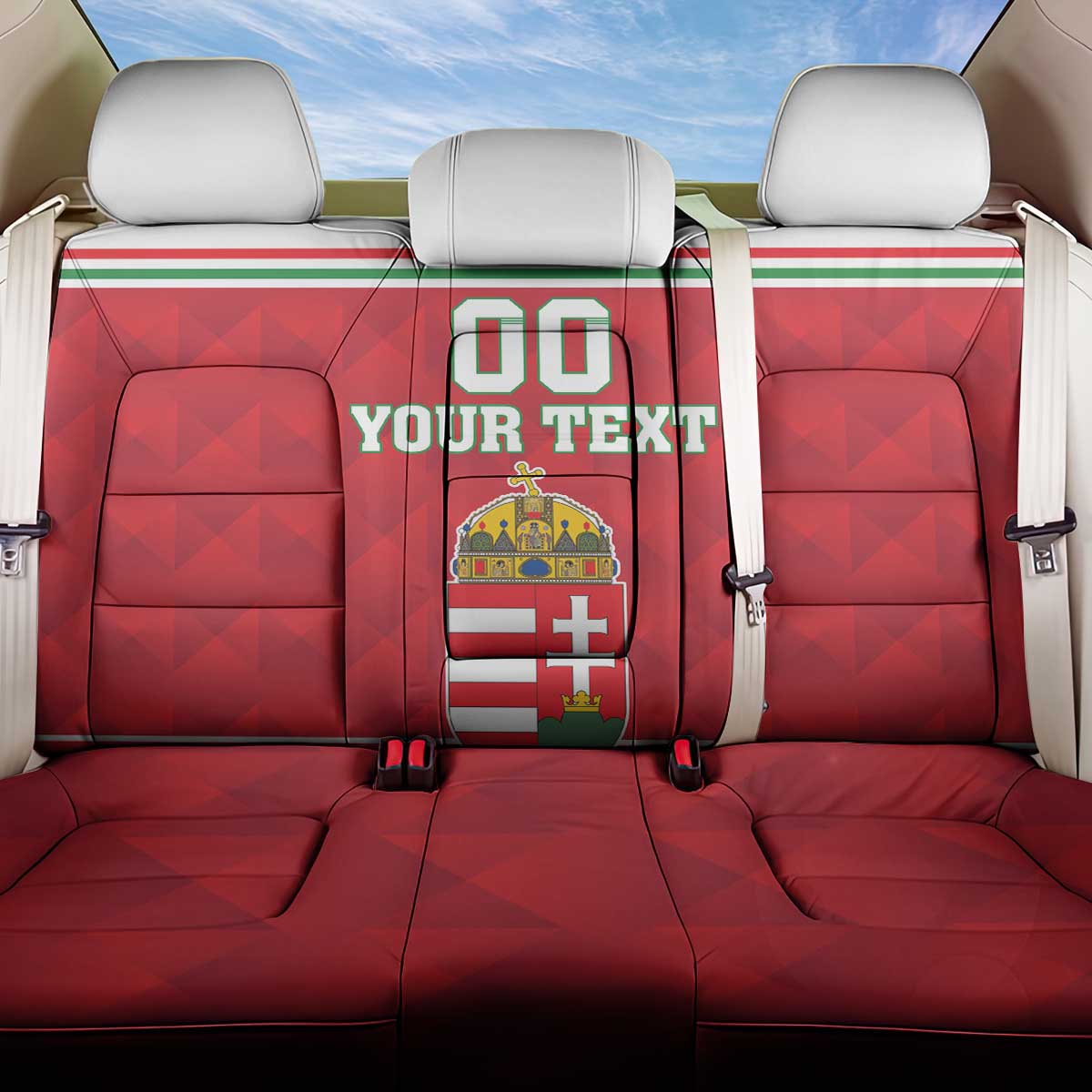 Custom Hungary Hockey Back Car Seat Cover Magyarorszag Sporty Style