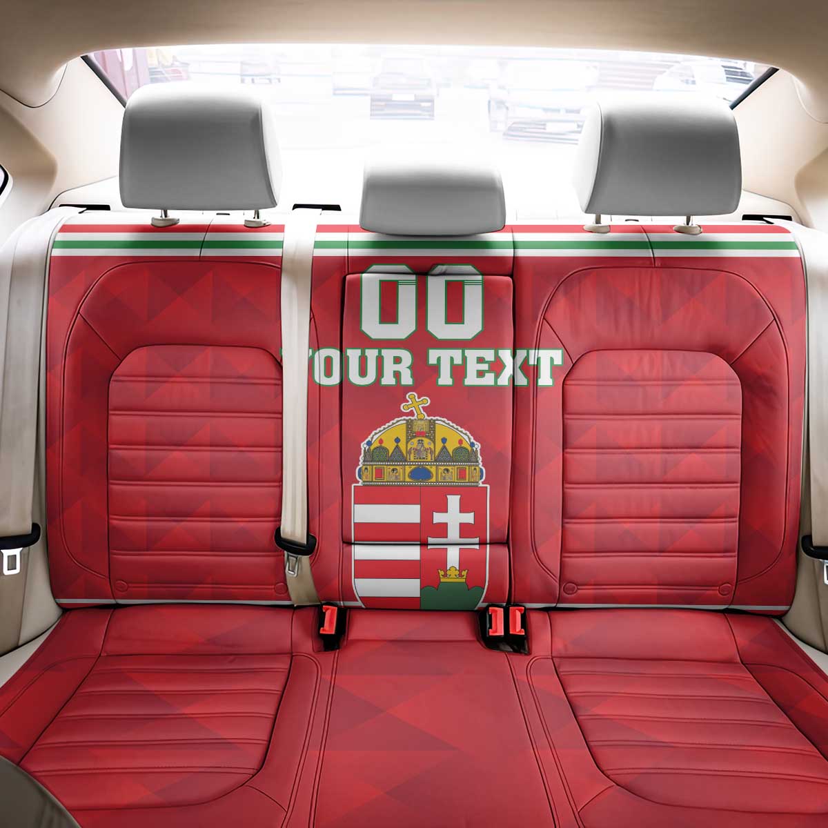 Custom Hungary Hockey Back Car Seat Cover Magyarorszag Sporty Style