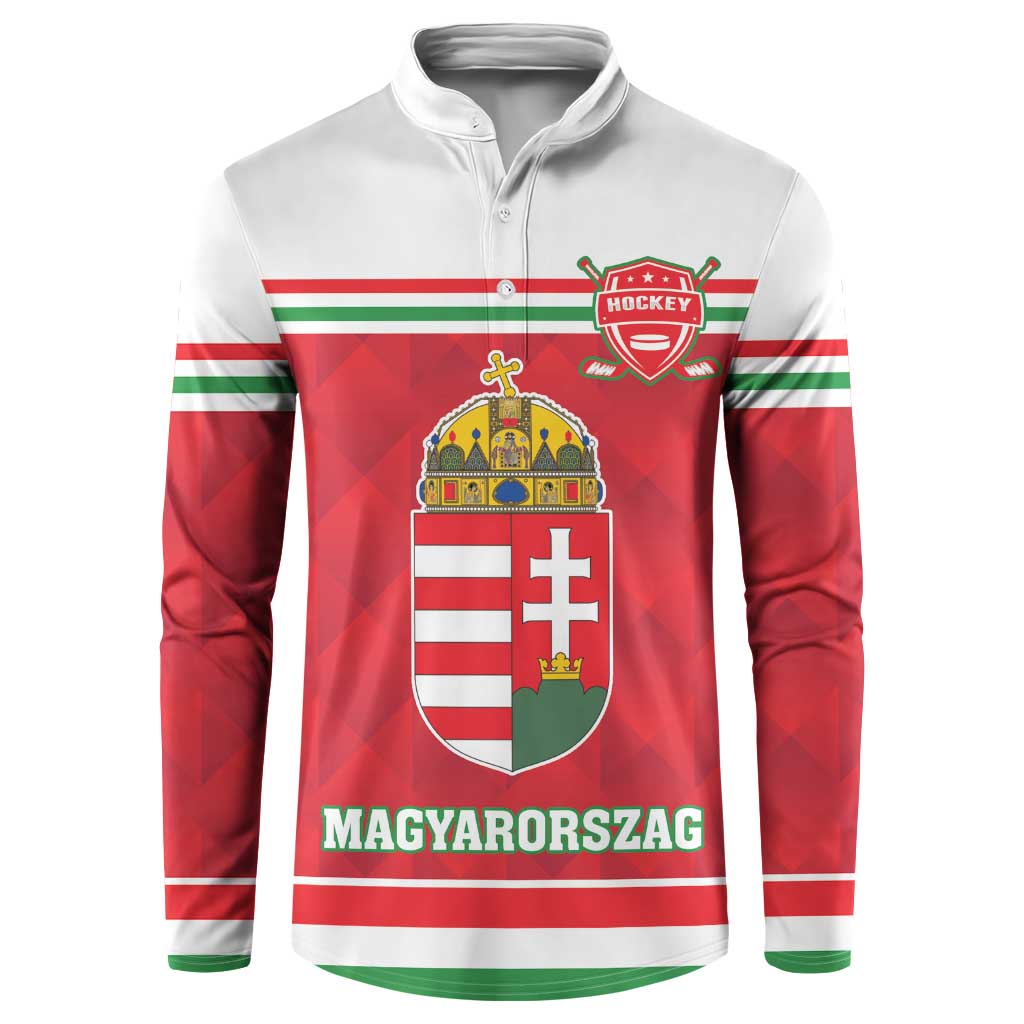Custom Hungary Hockey Button Sweatshirt Magyarorszag Sporty Style