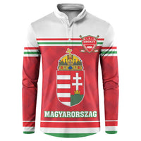 Custom Hungary Hockey Button Sweatshirt Magyarorszag Sporty Style