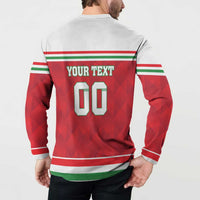 Custom Hungary Hockey Button Sweatshirt Magyarorszag Sporty Style