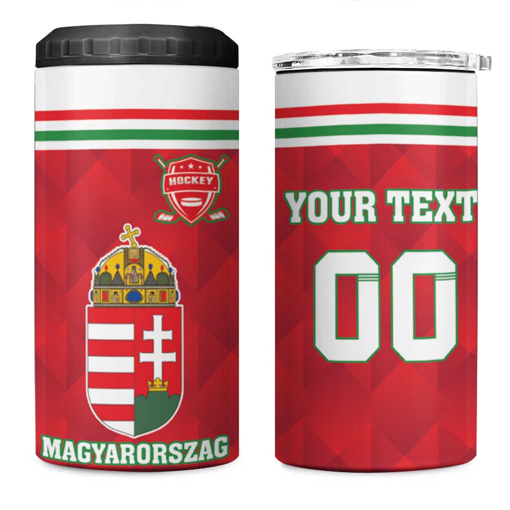 Custom Hungary Hockey 4 in 1 Can Cooler Tumbler Magyarorszag Sporty Style