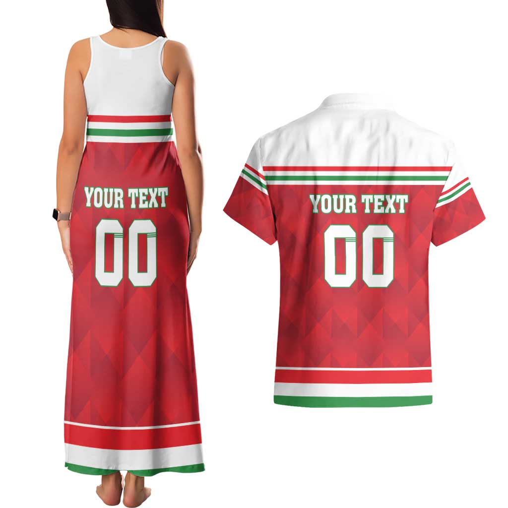Custom Hungary Hockey Couples Matching Tank Maxi Dress and Hawaiian Shirt Magyarorszag Sporty Style
