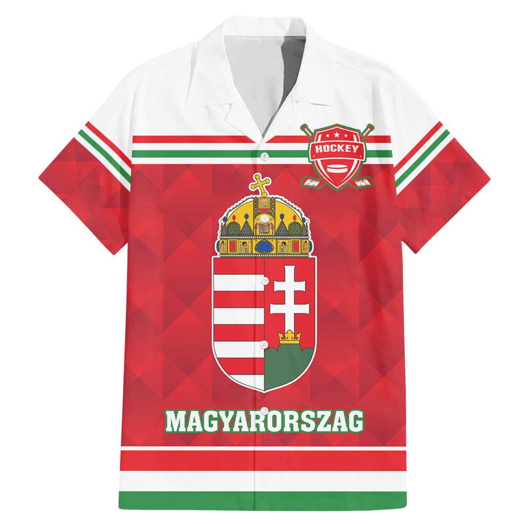 Custom Hungary Hockey Family Matching Mermaid Dress and Hawaiian Shirt Magyarorszag Sporty Style