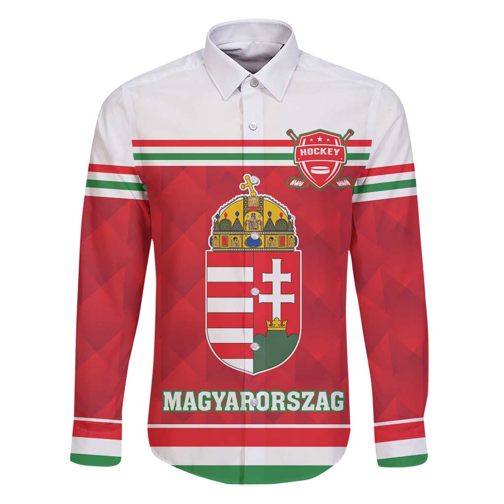 Custom Hungary Hockey Family Matching Off Shoulder Short Dress and Hawaiian Shirt Magyarorszag Sporty Style