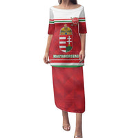 Custom Hungary Hockey Family Matching Puletasi and Hawaiian Shirt Magyarorszag Sporty Style