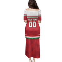 Custom Hungary Hockey Family Matching Puletasi and Hawaiian Shirt Magyarorszag Sporty Style