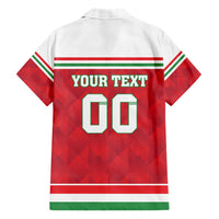 Custom Hungary Hockey Family Matching Short Sleeve Bodycon Dress and Hawaiian Shirt Magyarorszag Sporty Style