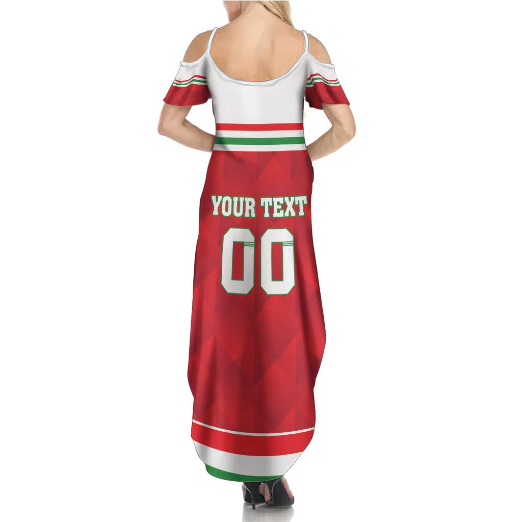 Custom Hungary Hockey Family Matching Summer Maxi Dress and Hawaiian Shirt Magyarorszag Sporty Style