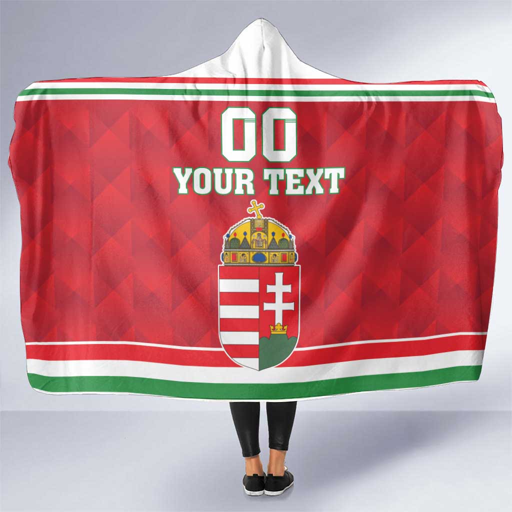 Custom Hungary Hockey Hooded Blanket Magyarorszag Sporty Style