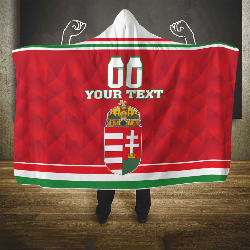 Custom Hungary Hockey Hooded Blanket Magyarorszag Sporty Style