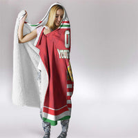 Custom Hungary Hockey Hooded Blanket Magyarorszag Sporty Style