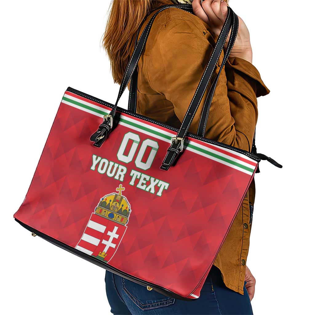Custom Hungary Hockey Leather Tote Bag Magyarorszag Sporty Style