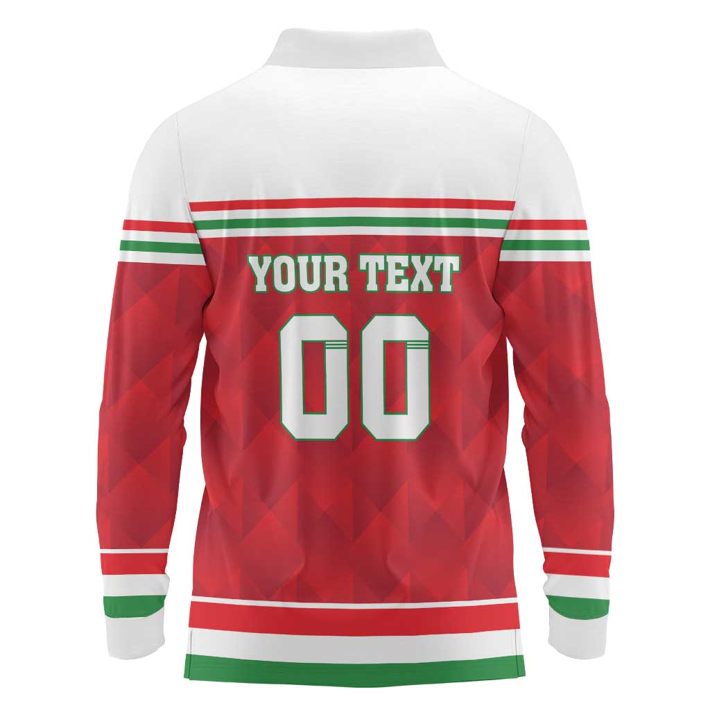 Custom Hungary Hockey Long Sleeve Polo Shirt Magyarorszag Sporty Style