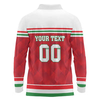 Custom Hungary Hockey Long Sleeve Polo Shirt Magyarorszag Sporty Style