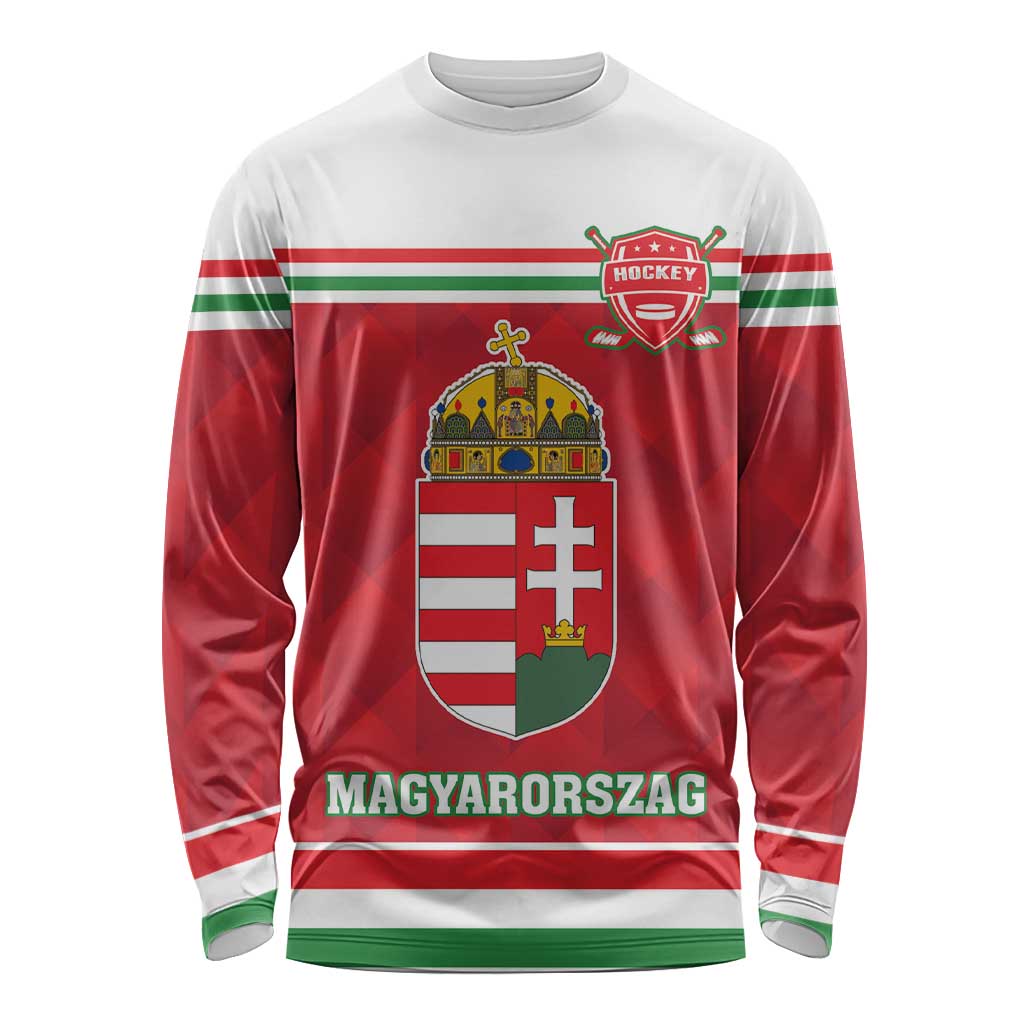 Custom Hungary Hockey Long Sleeve Shirt Magyarorszag Sporty Style