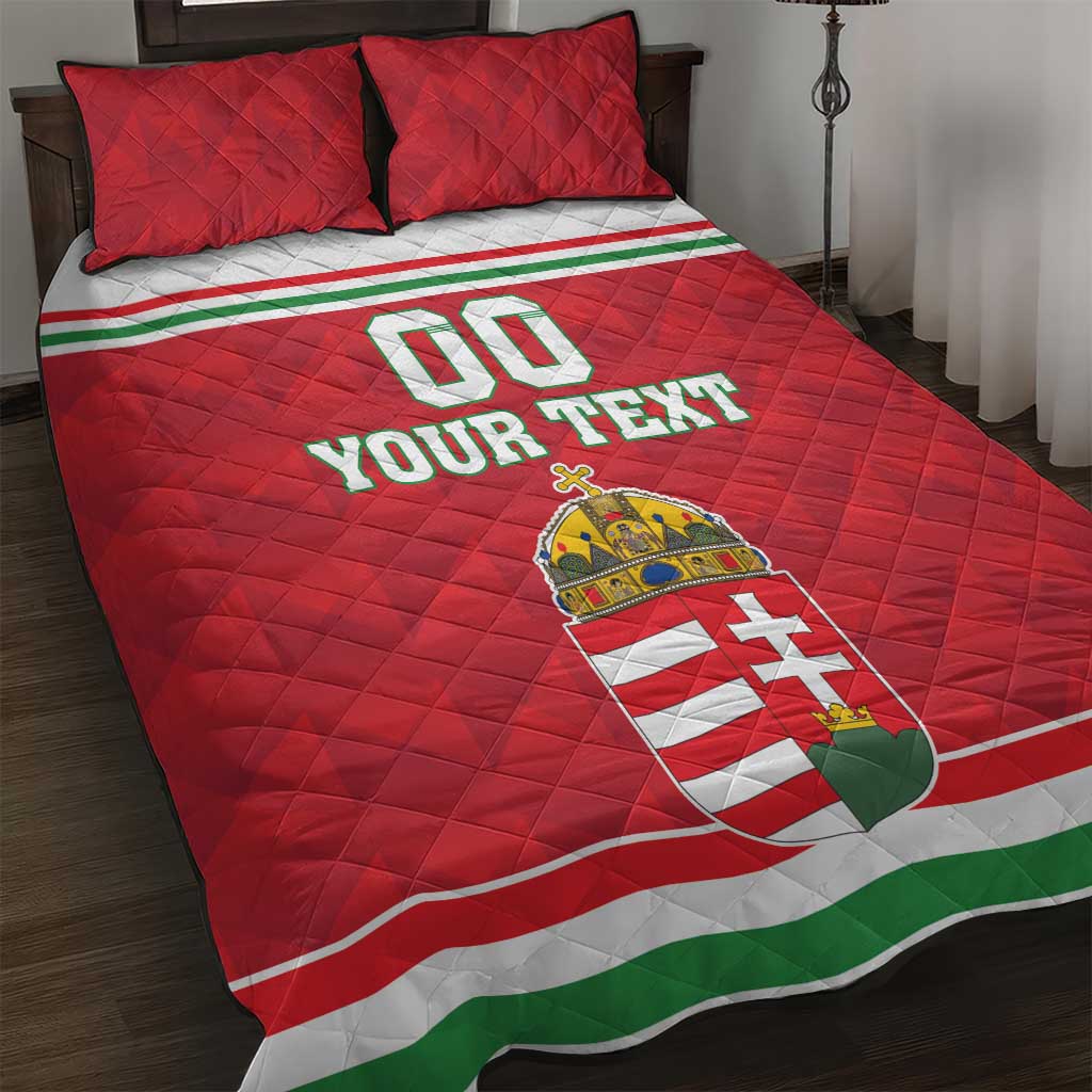 Custom Hungary Hockey Quilt Bed Set Magyarorszag Sporty Style