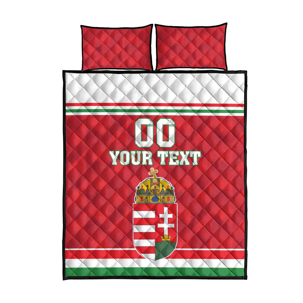 Custom Hungary Hockey Quilt Bed Set Magyarorszag Sporty Style