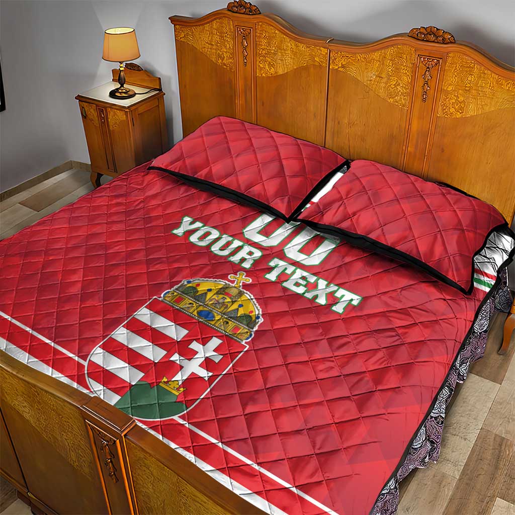Custom Hungary Hockey Quilt Bed Set Magyarorszag Sporty Style