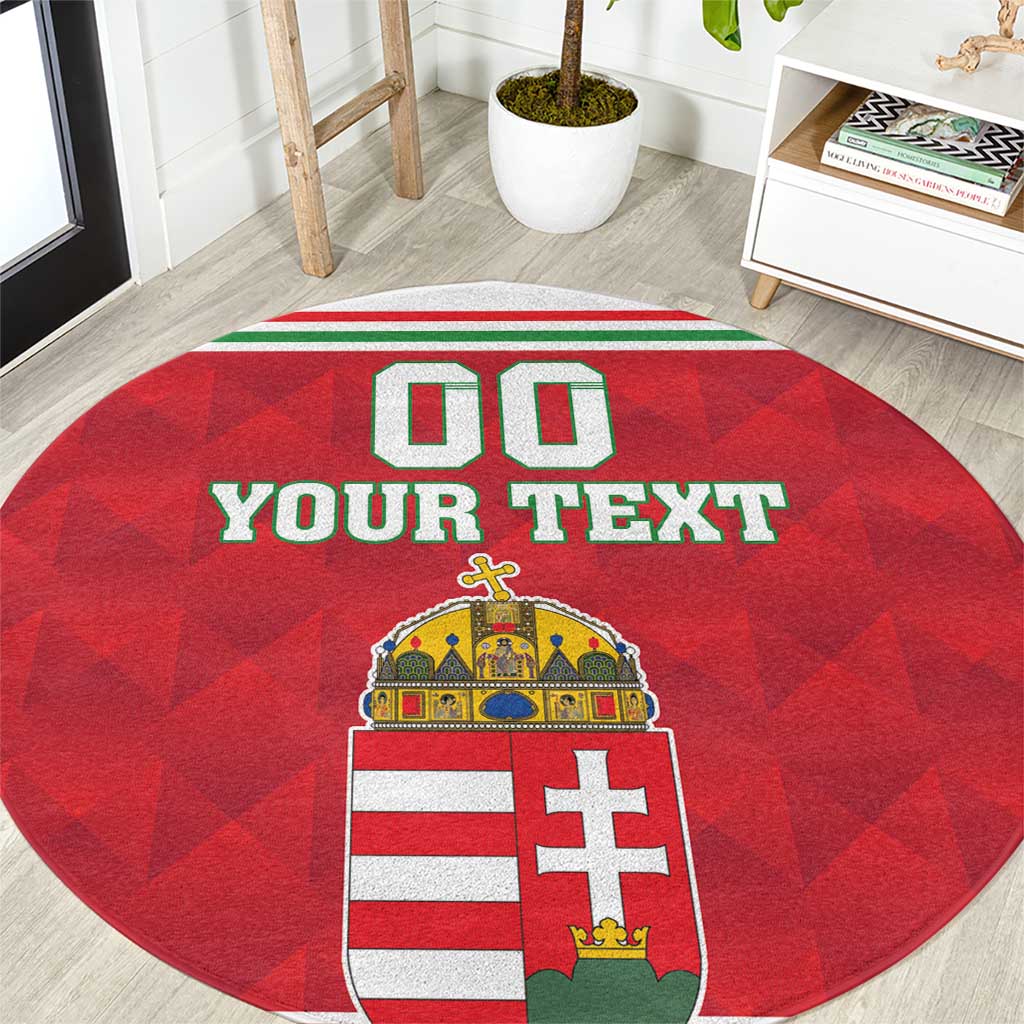 Custom Hungary Hockey Round Carpet Magyarorszag Sporty Style
