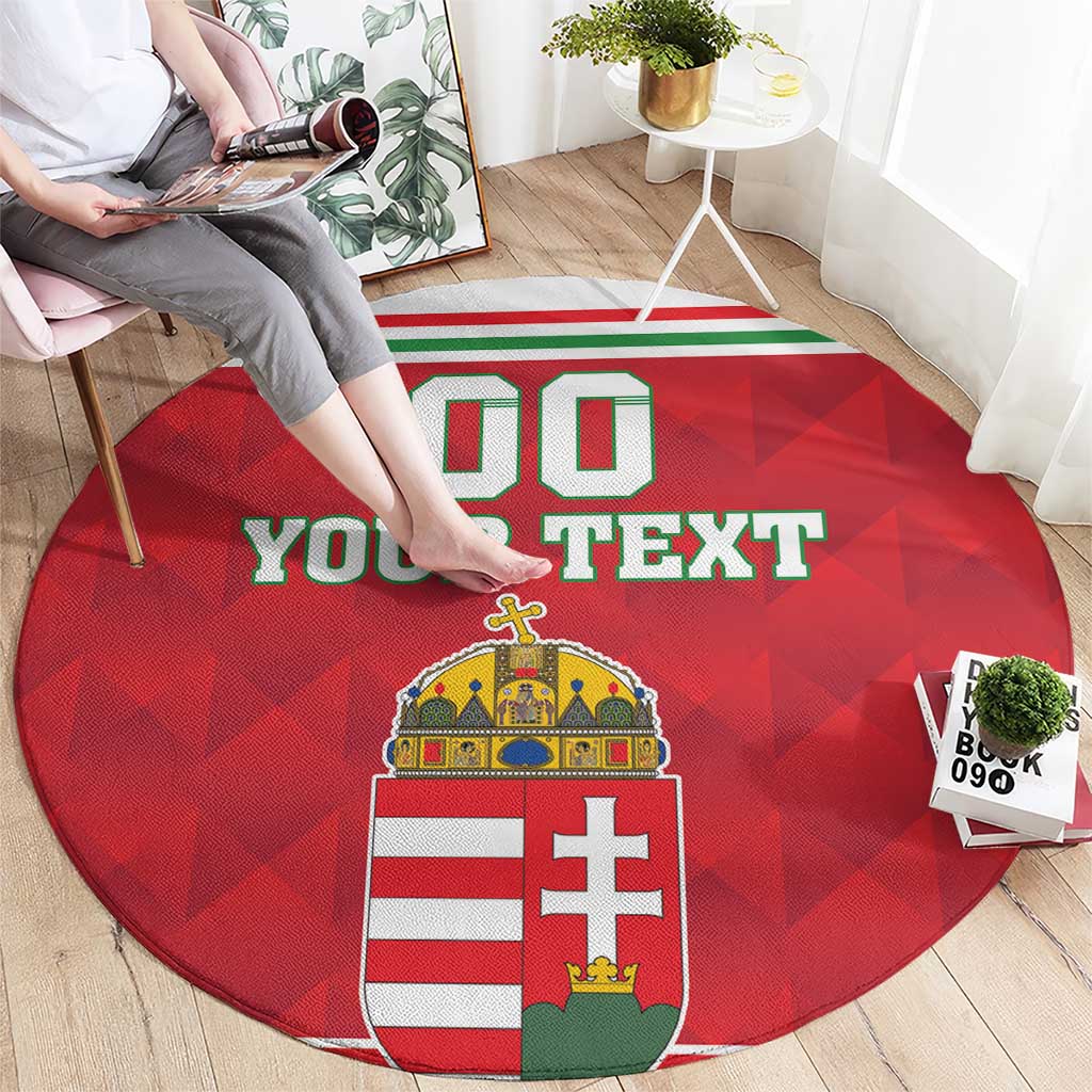 Custom Hungary Hockey Round Carpet Magyarorszag Sporty Style