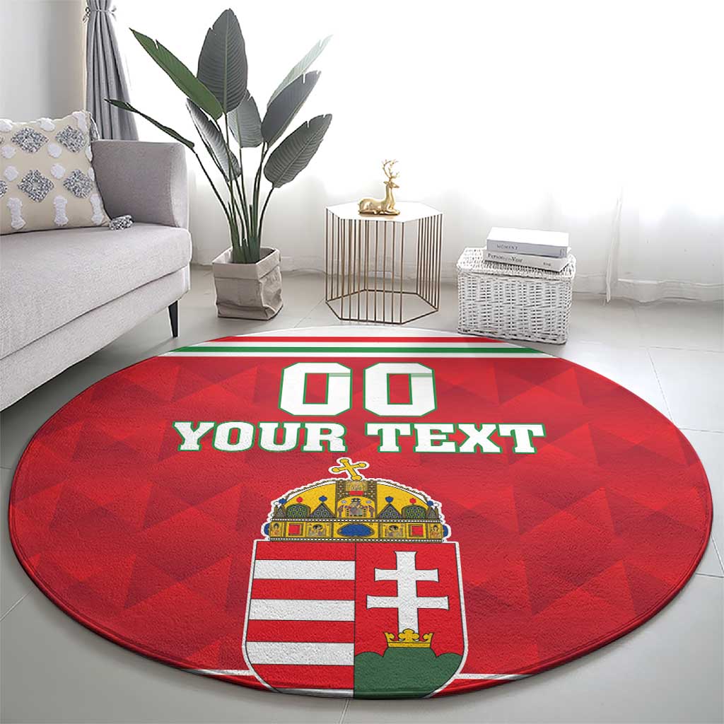 Custom Hungary Hockey Round Carpet Magyarorszag Sporty Style
