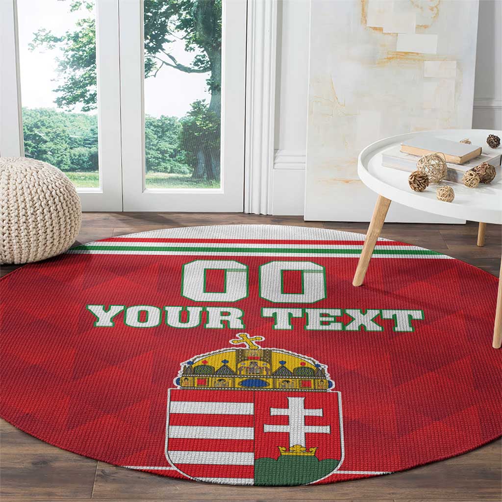 Custom Hungary Hockey Round Carpet Magyarorszag Sporty Style