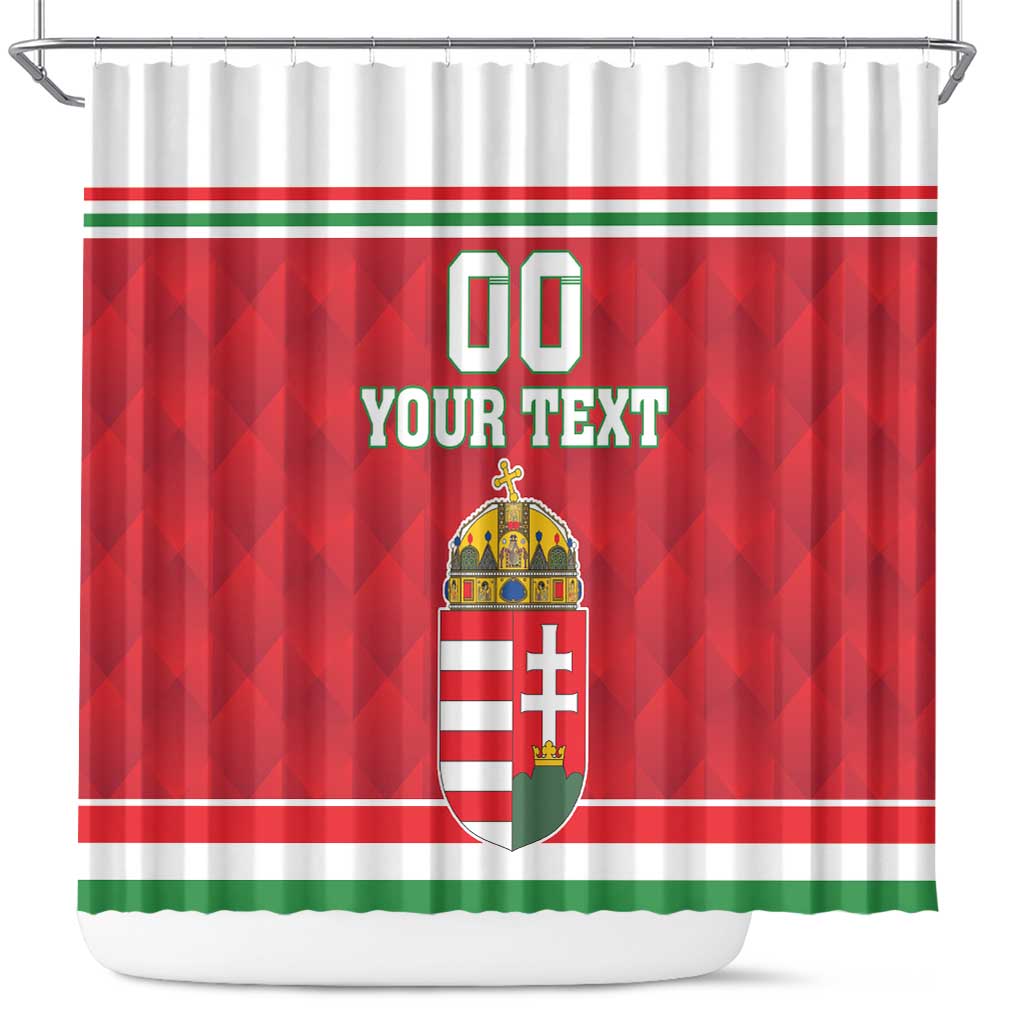 Custom Hungary Hockey Shower Curtain Magyarorszag Sporty Style