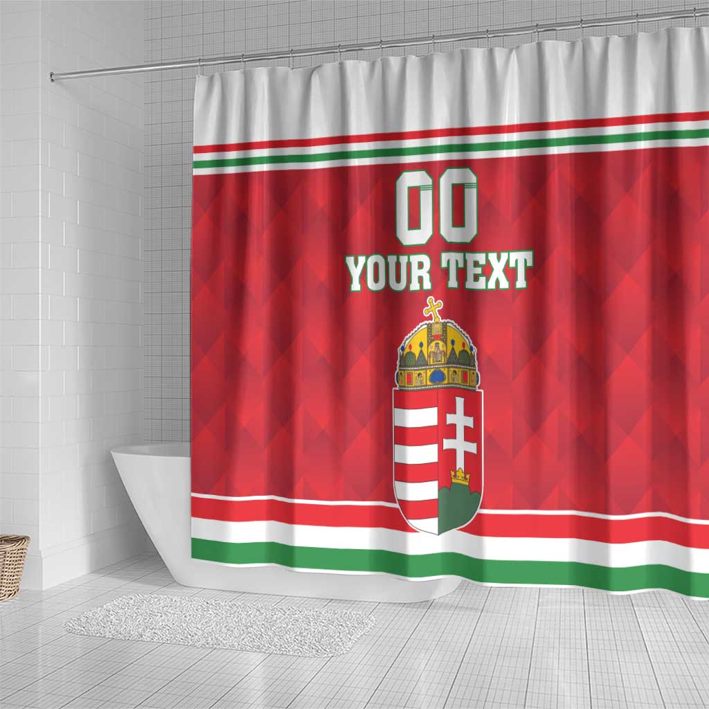 Custom Hungary Hockey Shower Curtain Magyarorszag Sporty Style