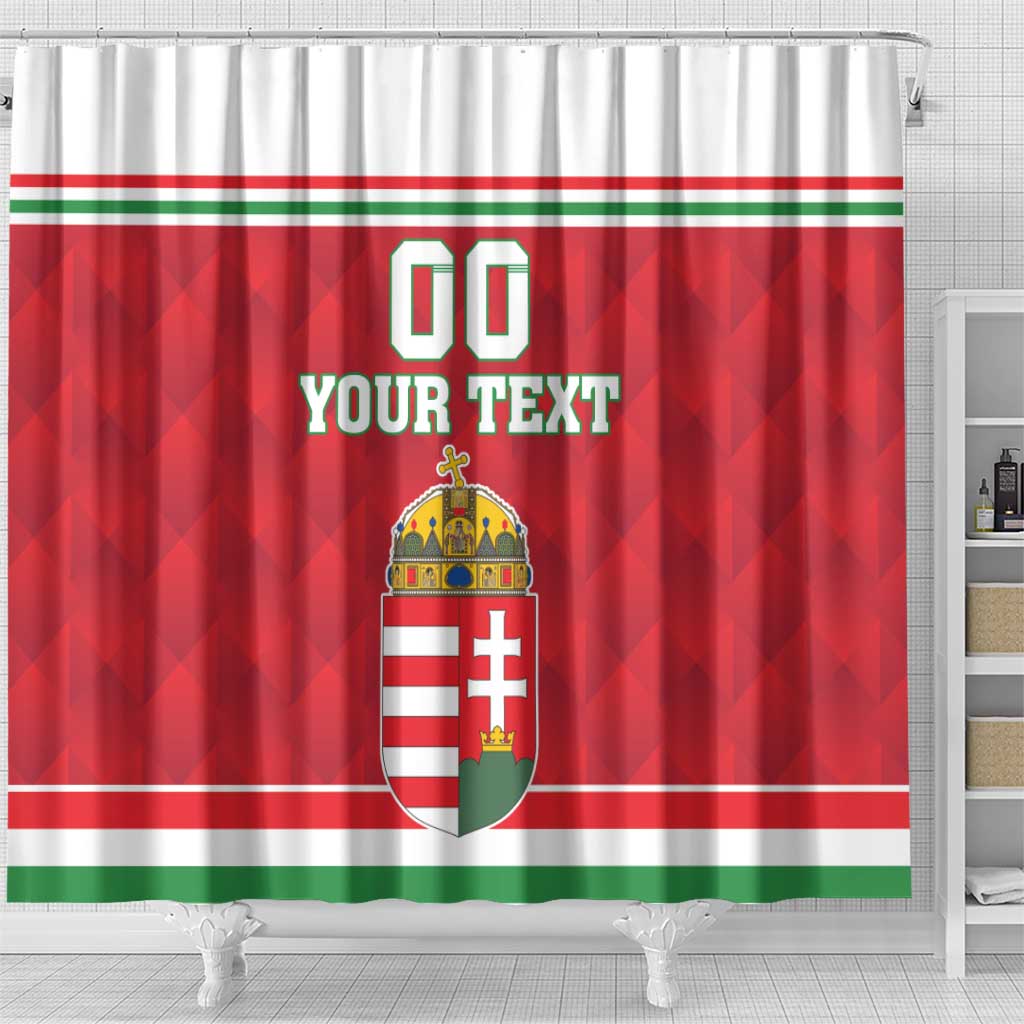 Custom Hungary Hockey Shower Curtain Magyarorszag Sporty Style