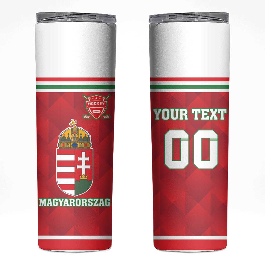 Custom Hungary Hockey Skinny Tumbler Magyarorszag Sporty Style