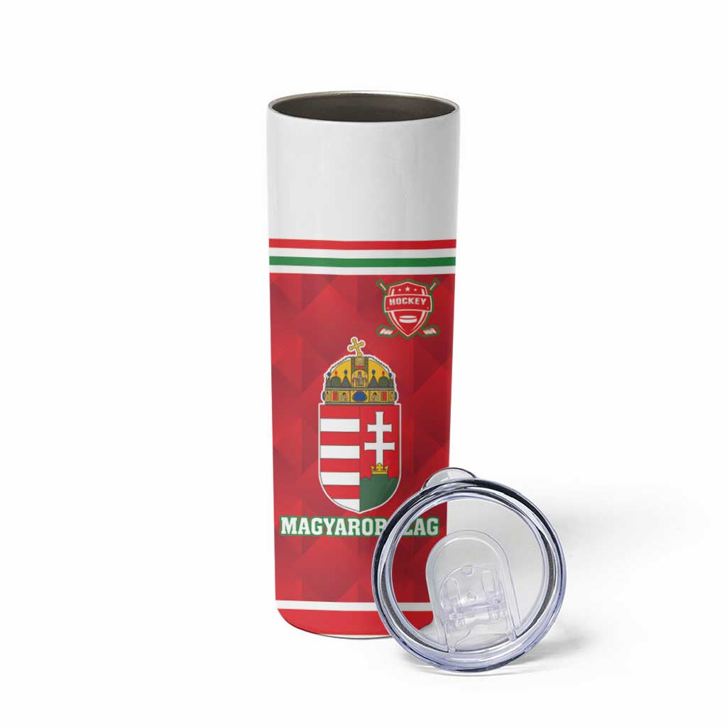 Custom Hungary Hockey Skinny Tumbler Magyarorszag Sporty Style