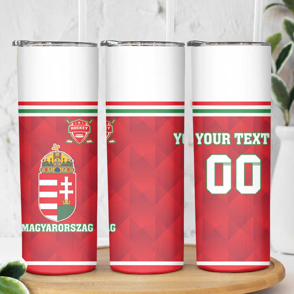 Custom Hungary Hockey Skinny Tumbler Magyarorszag Sporty Style