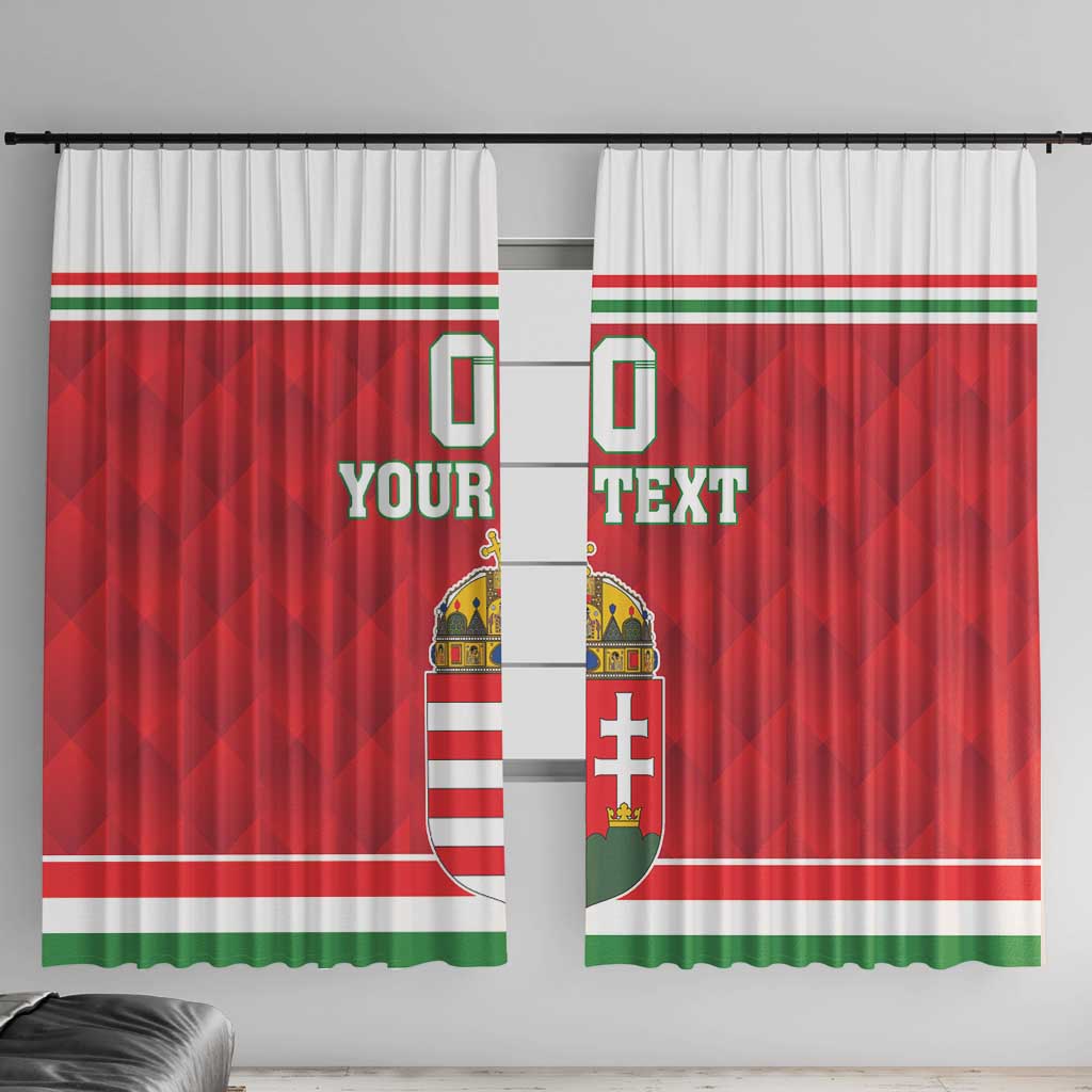 Custom Hungary Hockey Window Curtain Magyarorszag Sporty Style