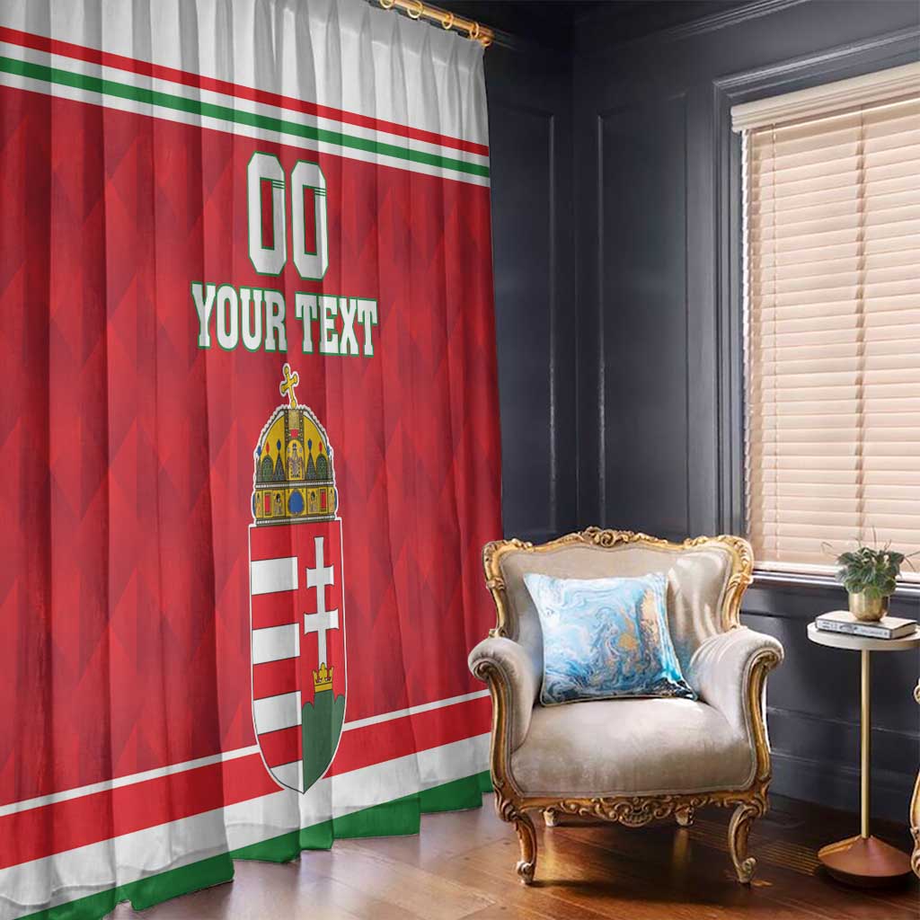 Custom Hungary Hockey Window Curtain Magyarorszag Sporty Style