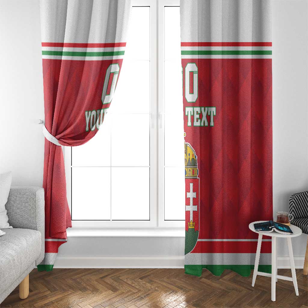 Custom Hungary Hockey Window Curtain Magyarorszag Sporty Style