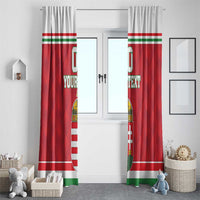Custom Hungary Hockey Window Curtain Magyarorszag Sporty Style