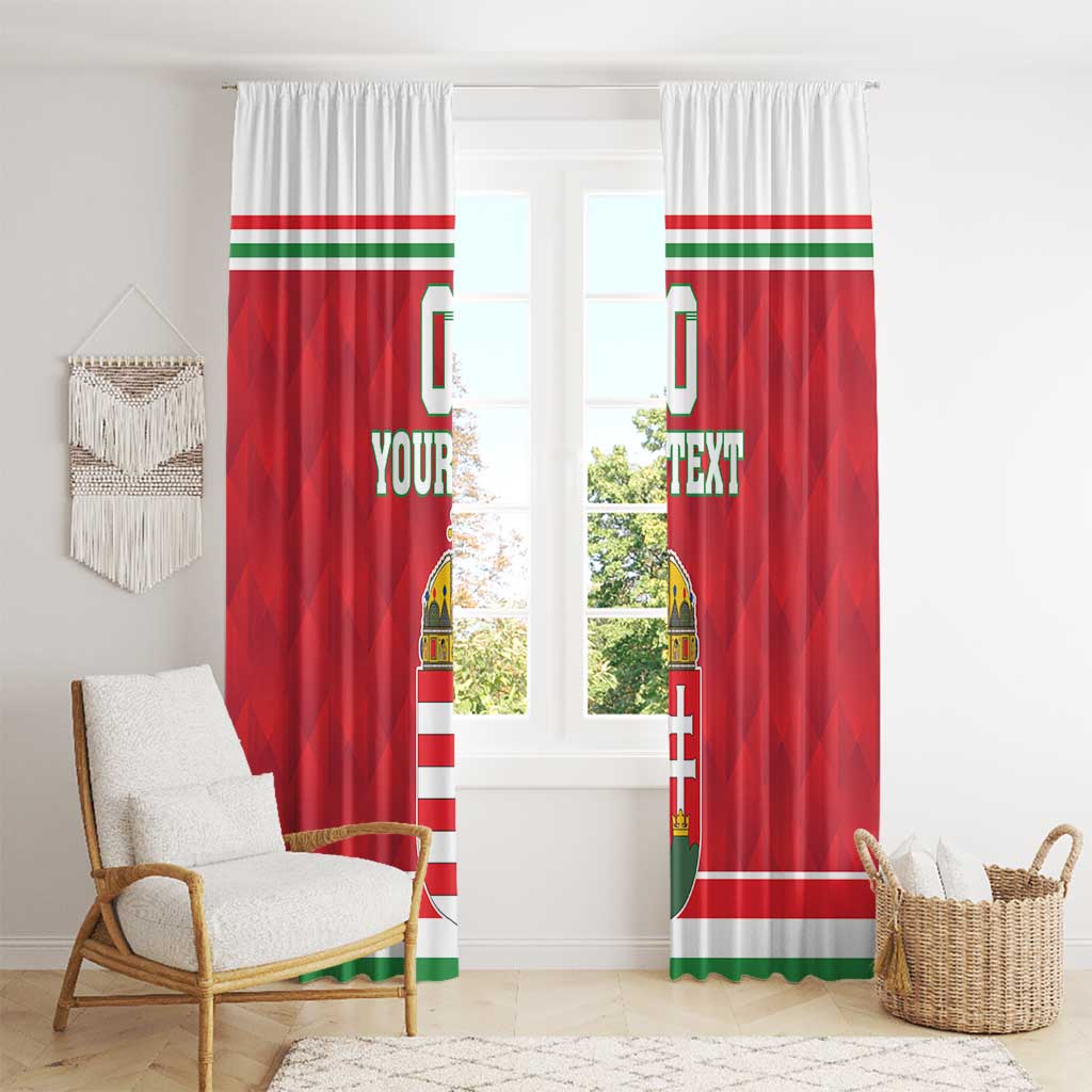 Custom Hungary Hockey Window Curtain Magyarorszag Sporty Style