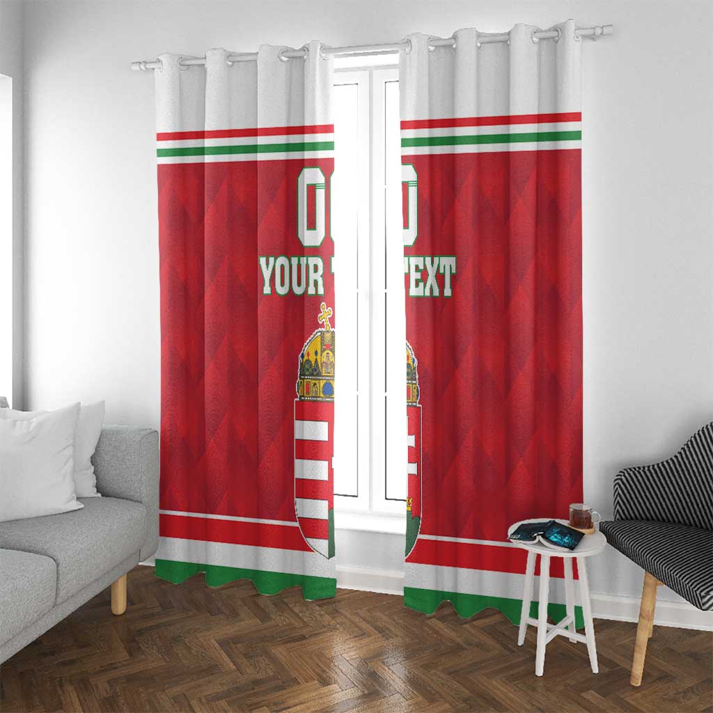 Custom Hungary Hockey Window Curtain Magyarorszag Sporty Style