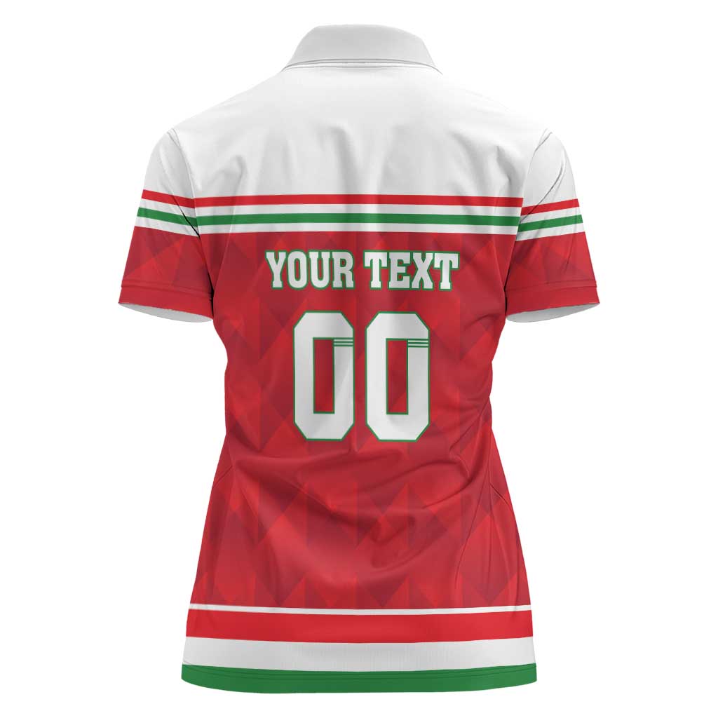 Custom Hungary Hockey Women Polo Shirt Magyarorszag Sporty Style
