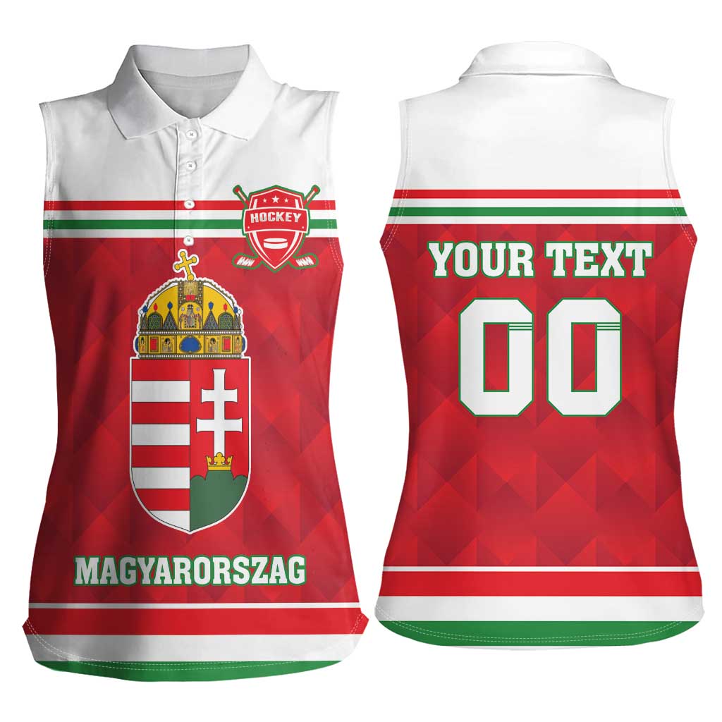 Custom Hungary Hockey Women Sleeveless Polo Shirt Magyarorszag Sporty Style