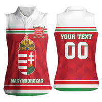 Custom Hungary Hockey Women Sleeveless Polo Shirt Magyarorszag Sporty Style