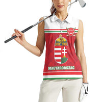 Custom Hungary Hockey Women Sleeveless Polo Shirt Magyarorszag Sporty Style