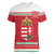 Custom Hungary Hockey Women V-Neck T-Shirt Magyarorszag Sporty Style