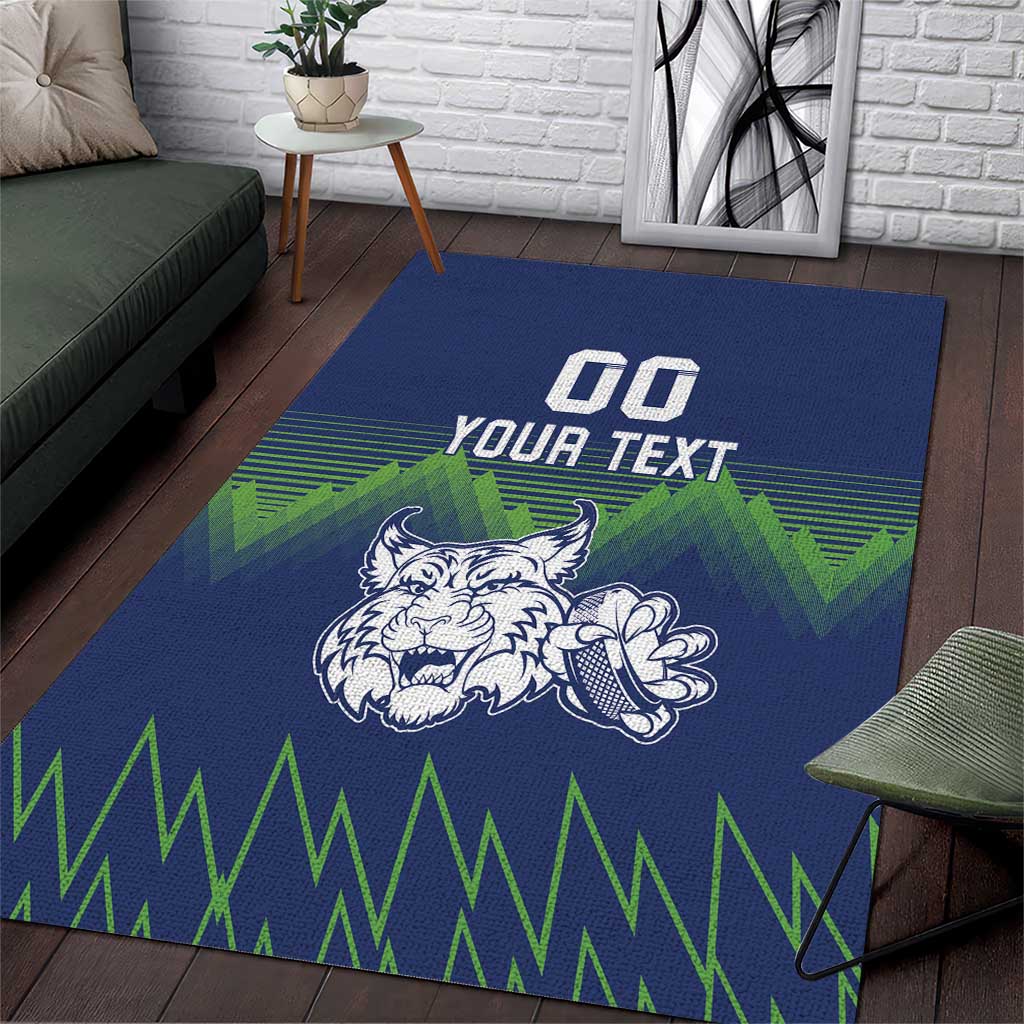 Custom Slovenia Hockey Area Rug Slovenija Lynx Mascot
